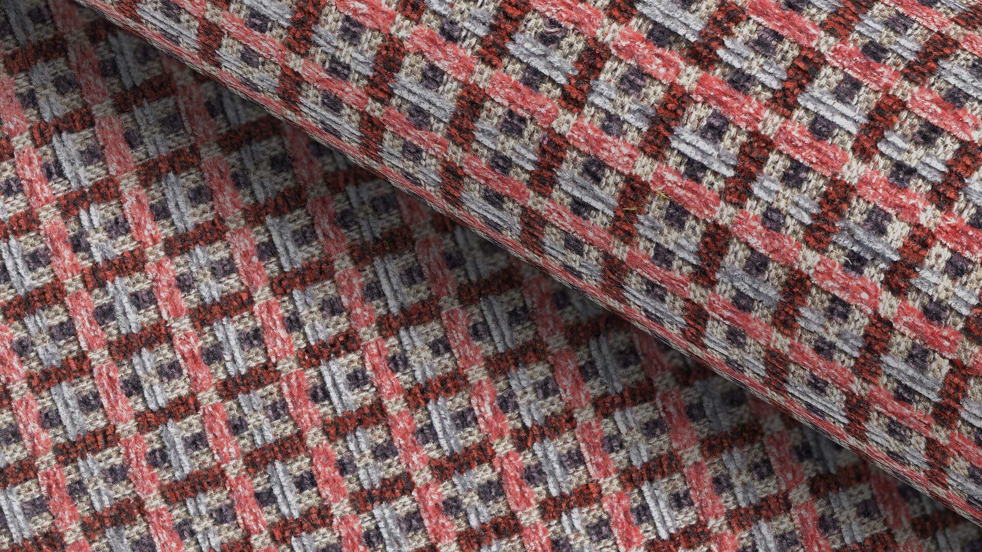 Möbelstoff Braga 313206 Karo Lachs