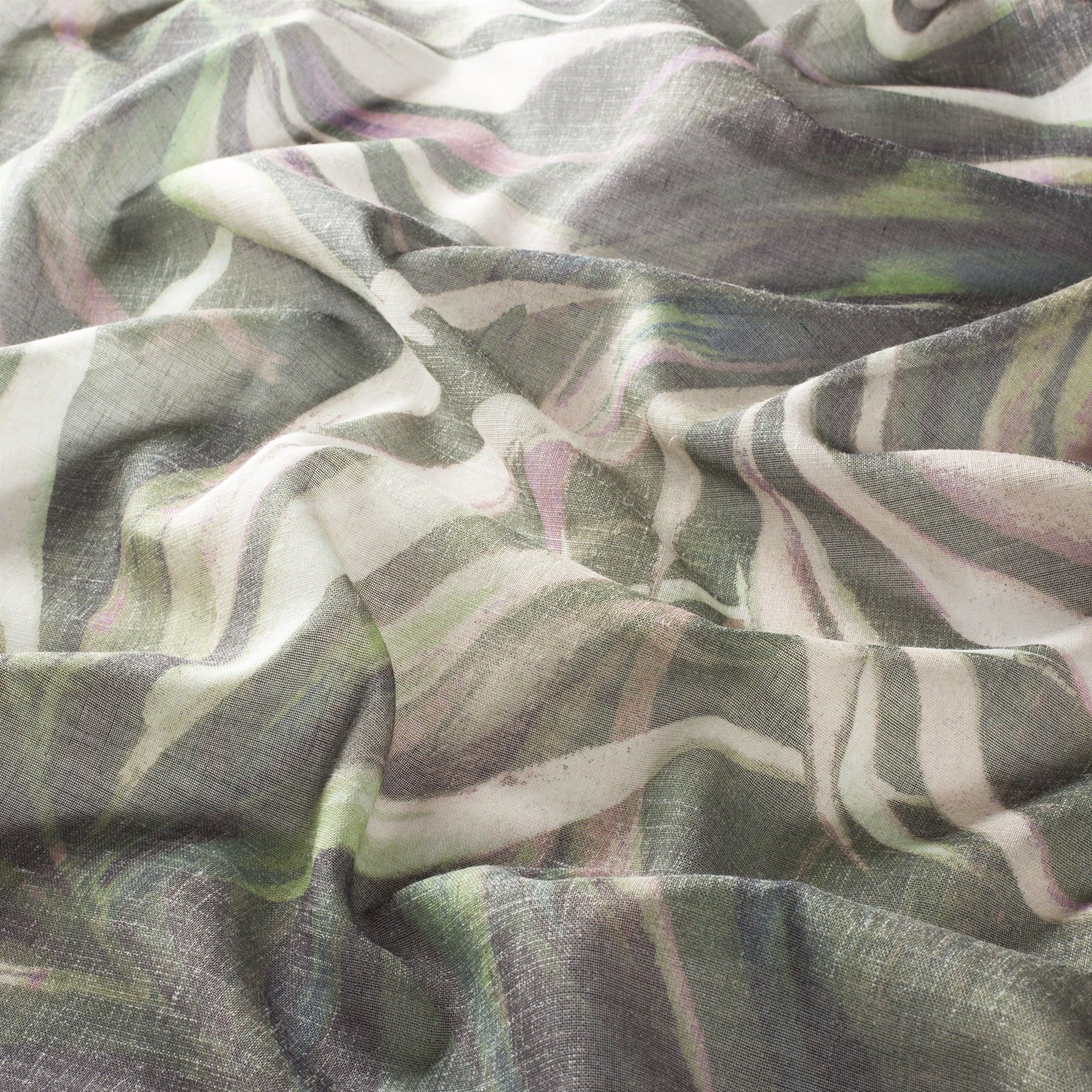 1 8889 030 Costa Rica Jab Vorhangstoff Meterware Gemustert Gruen