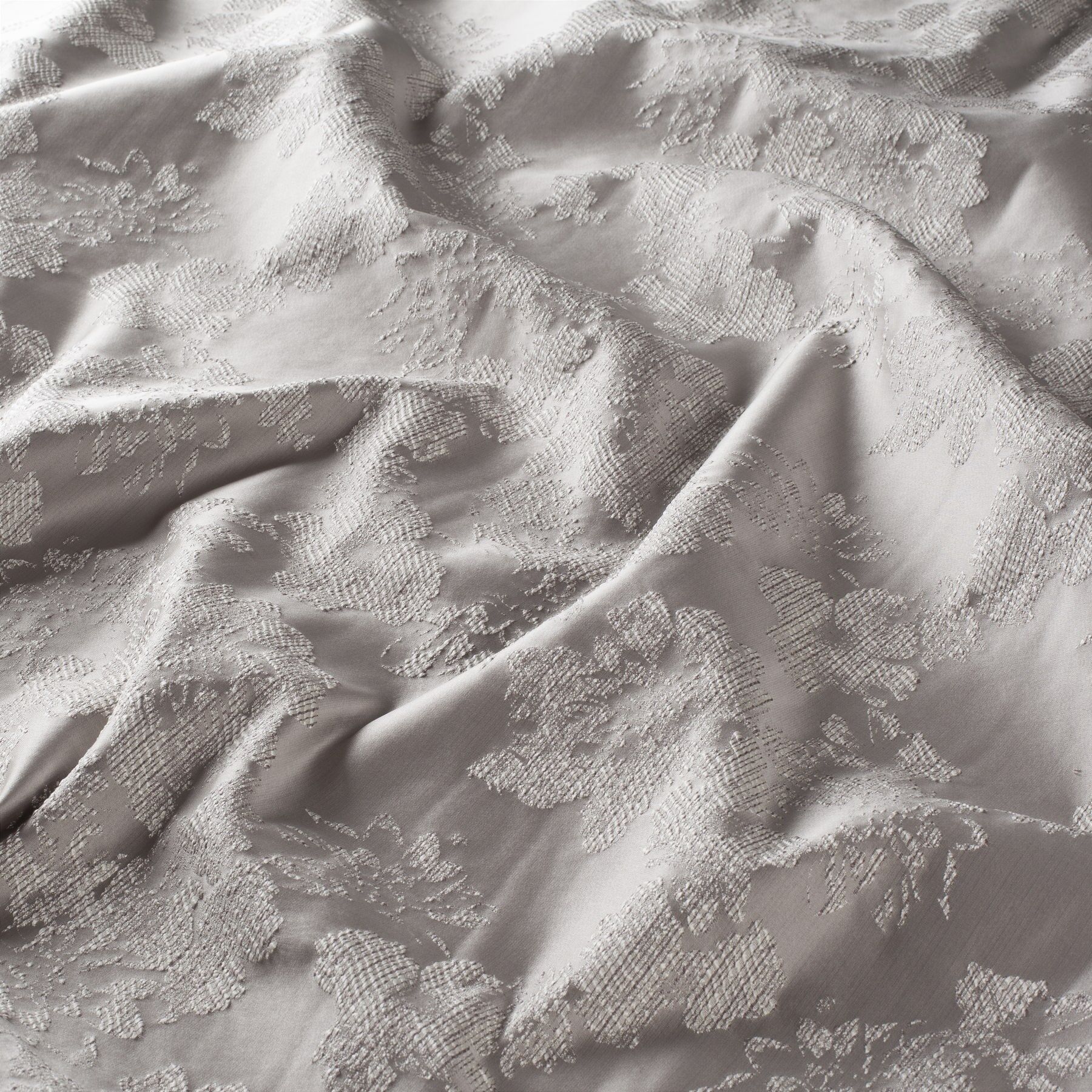 Ja7033 091 Chantilly Jab Vorhangstoff Meterware Gemustert Grau