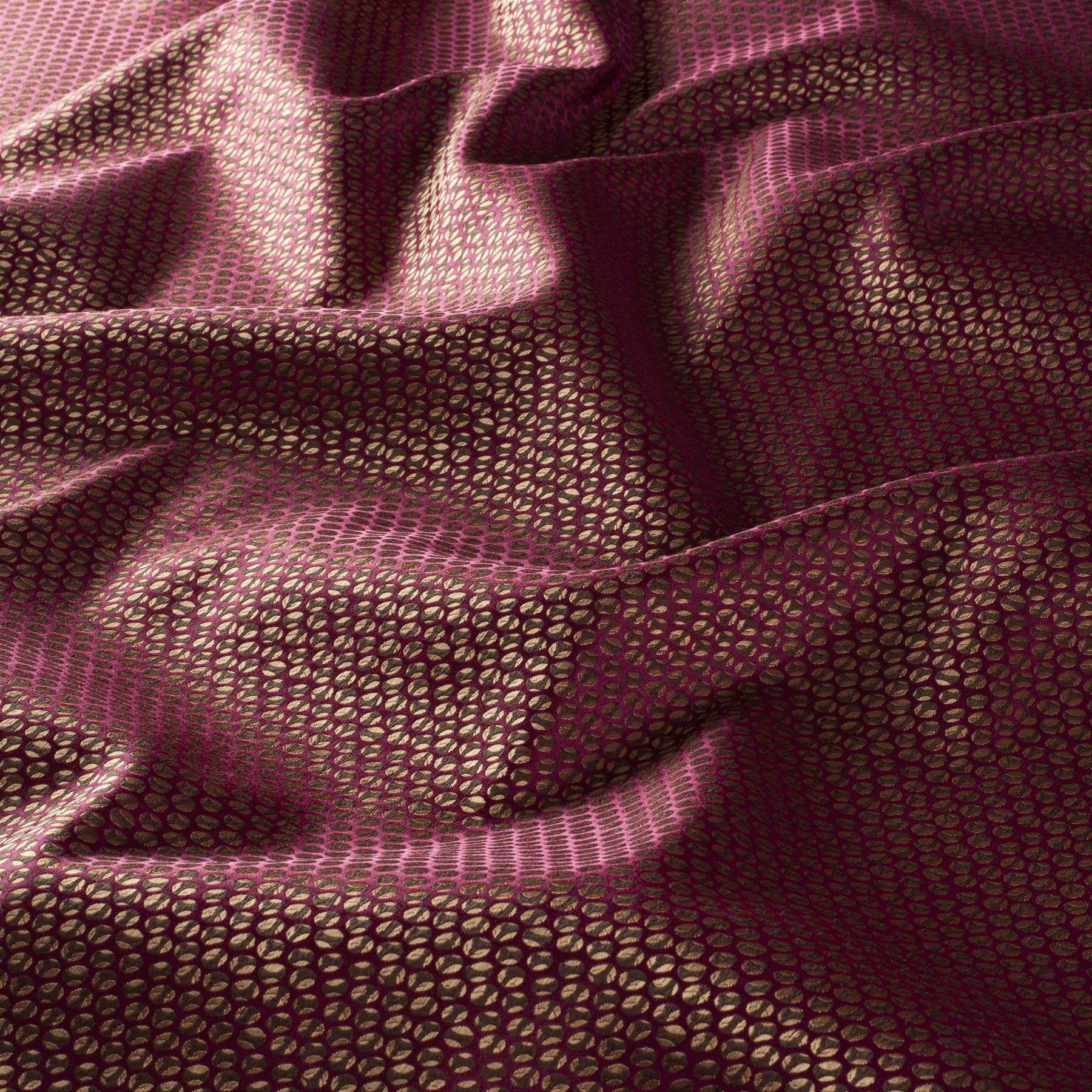 Ja7052 061 Sparkle Jab Vorhangstoff Meterware Gemustert Rot