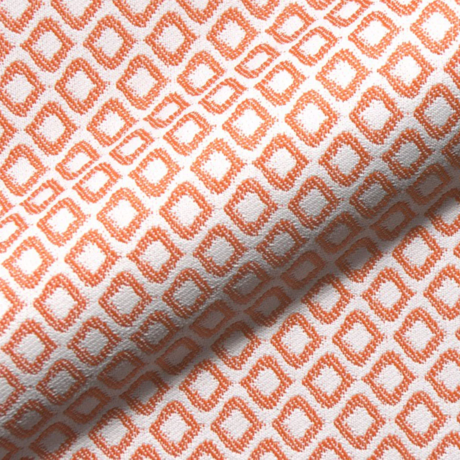 Sardinien 740 Hoepke Active Line In & Out Moebelstoff Gemustert Orange Weiss