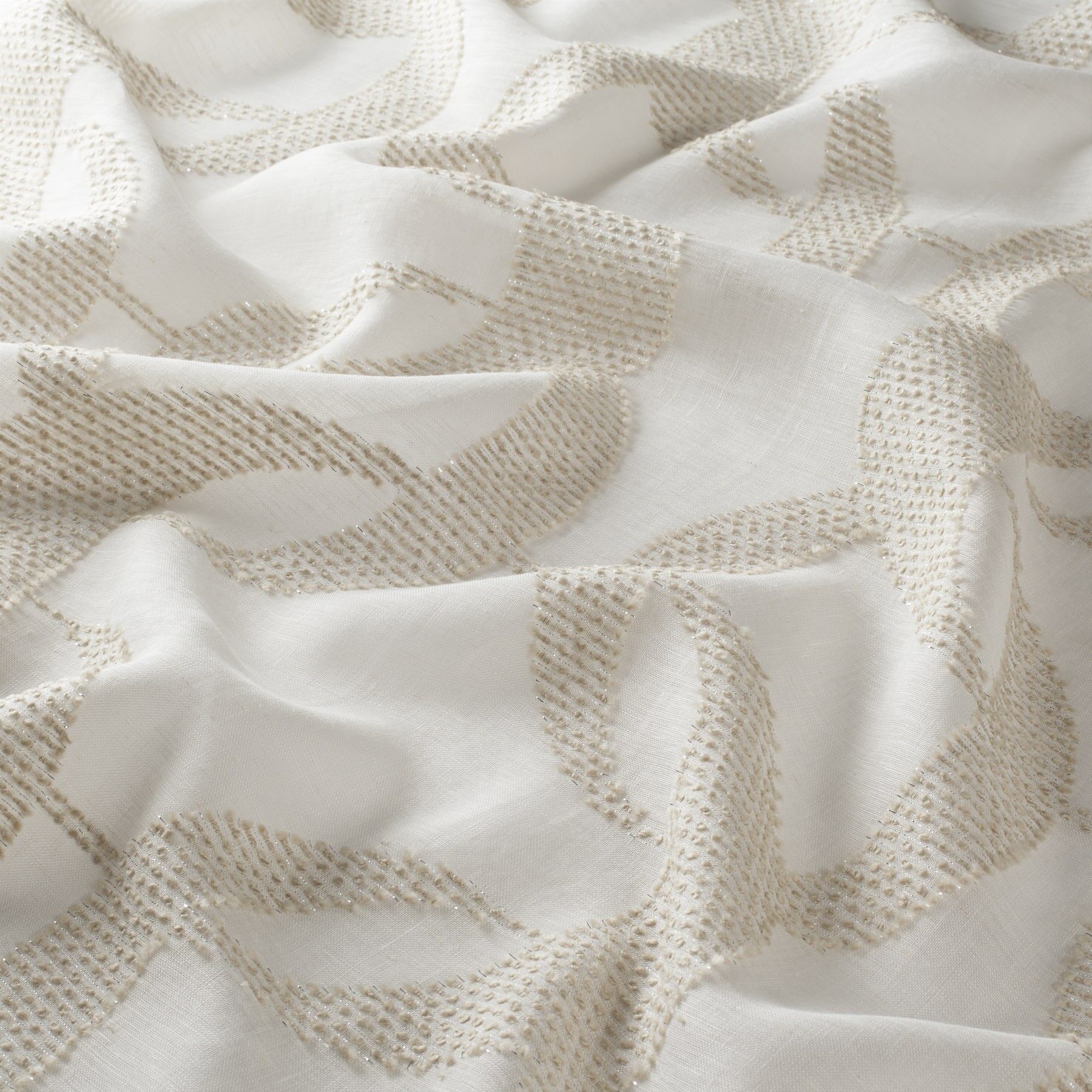 Ca1704 070 Unchain My Heart Jab Vorhangstoff Meterware Gemustert Creme Beige