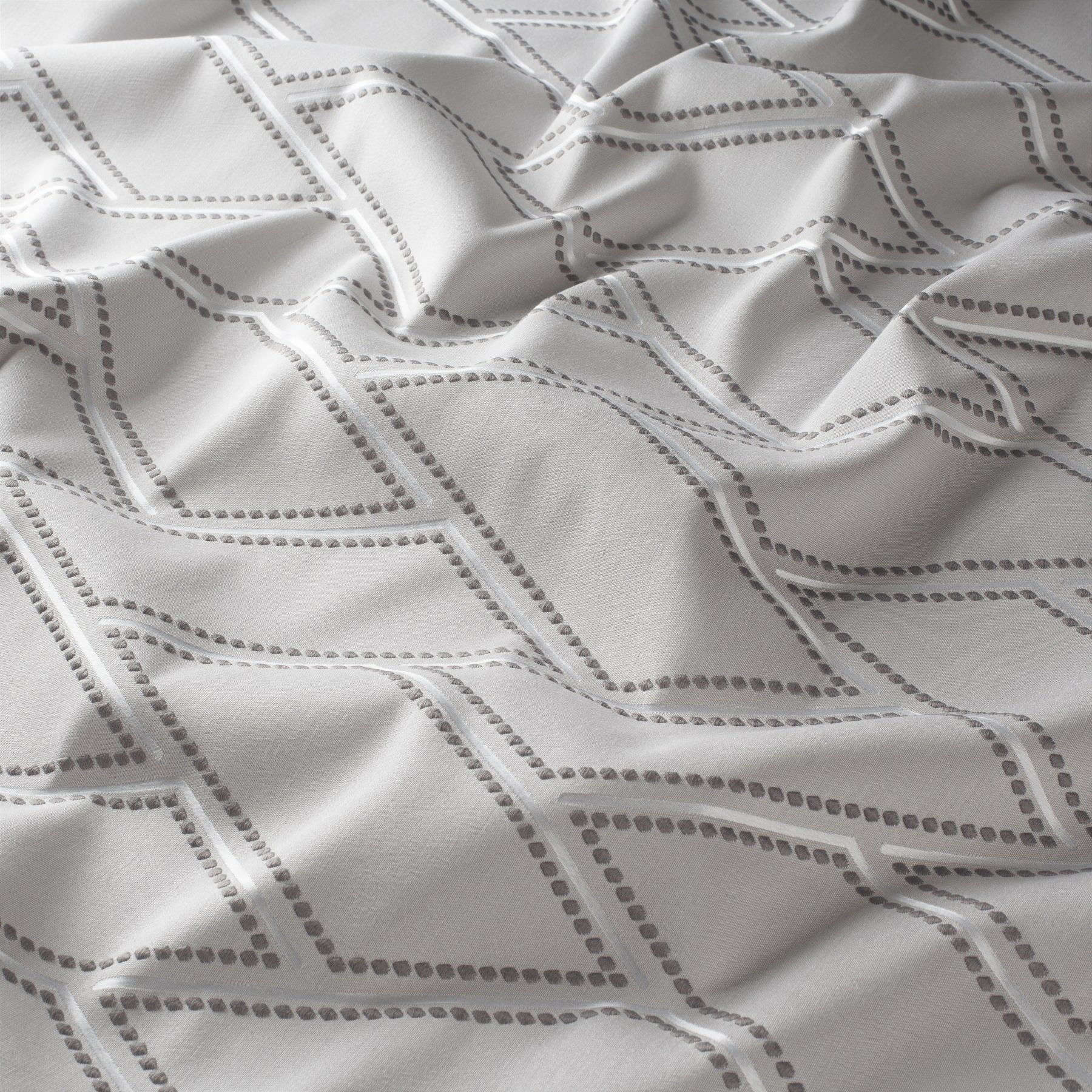 Ja7068 091 Solice Jab Vorhangstoff Meterware Gemustert Grau