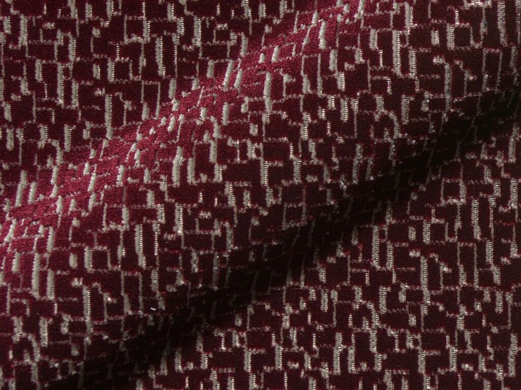 Savannah 475 Hoepke Velours Moebelstoff Polsterstoff Q2 Fleckschutz Gemustert Rot