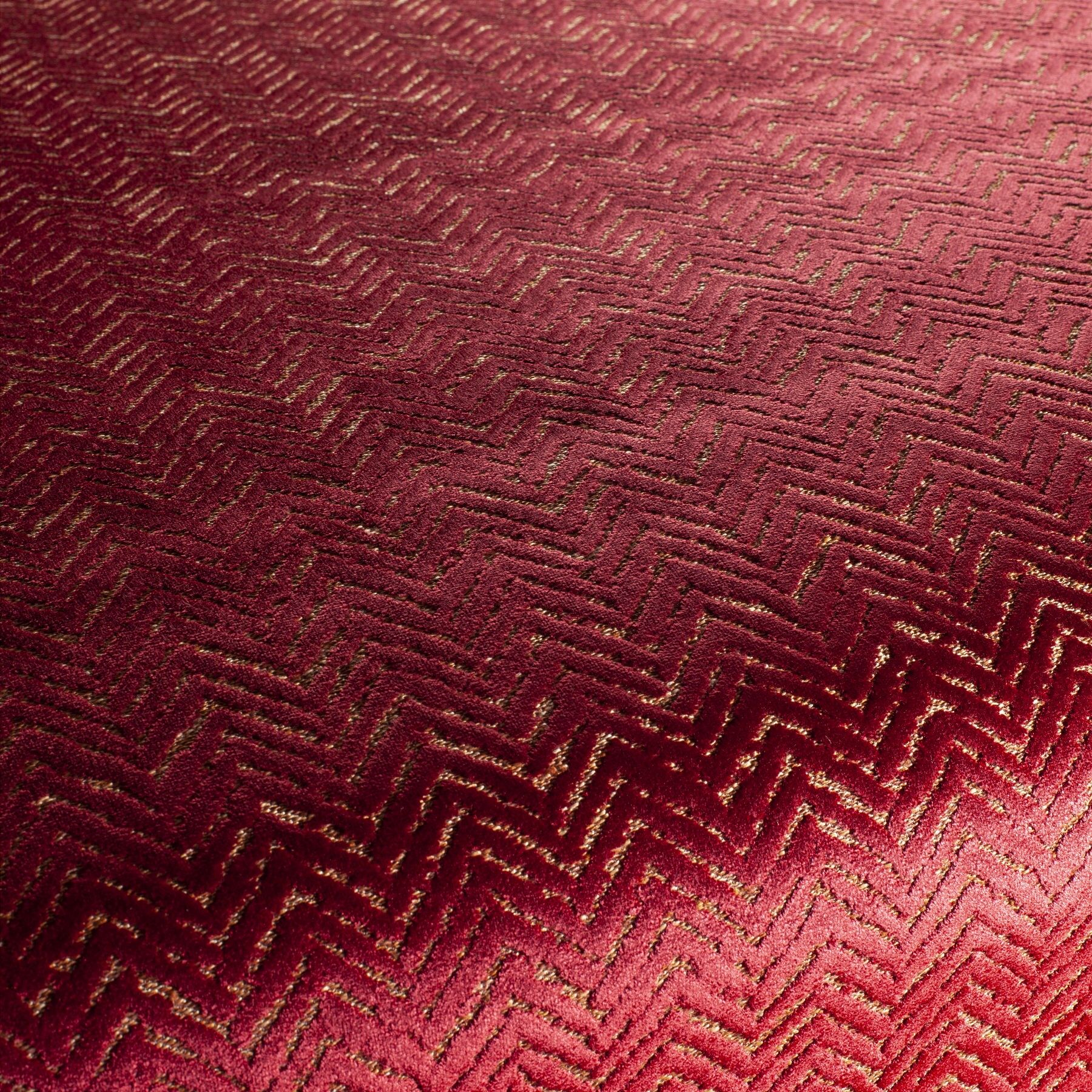 Ja4009 011 Velveto Hochwertigfe Velours Polsterstoffe Jab Anstoetz Grandezza Rot