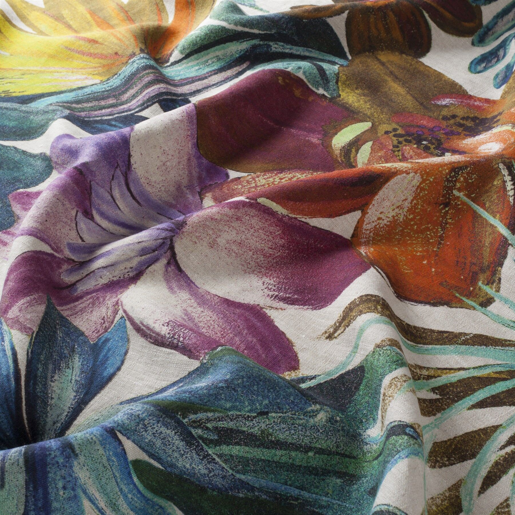 Ch3026 080 Garden Of Eden Jab Vorhangstoff Meterware Mit Blumenmuster Bunt