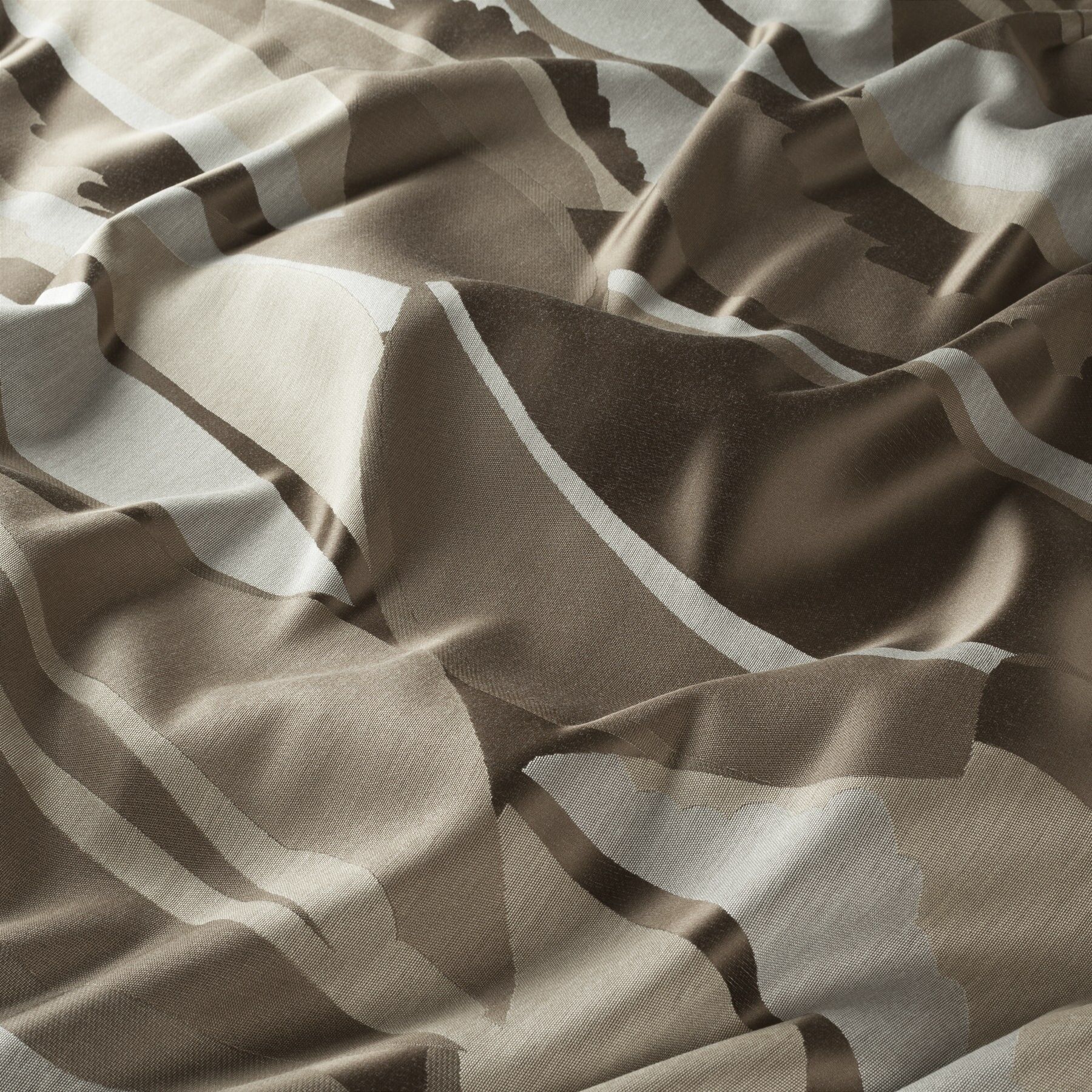 Ja7085 071 Bosco Jab Vorhangstoff Meterware Gemustert Beige Braun