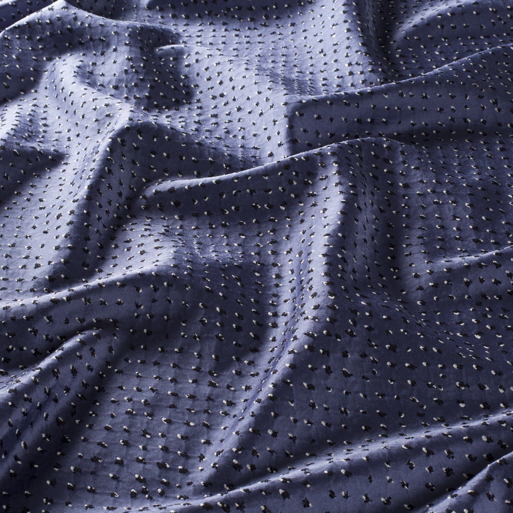 9 7888 050 Pardo Jab Vorhangstoff Meterware Gemustert Blau