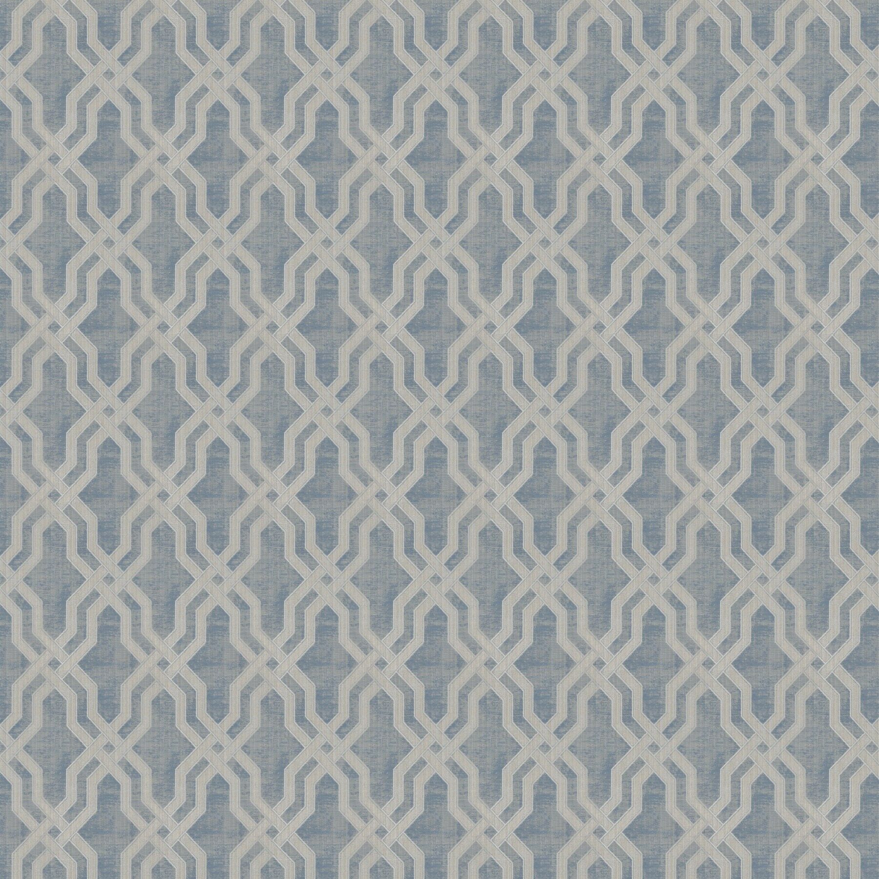 Ja7003 051 Marcato Jab Vorhangstoff Meterware Gemustert Blau 1