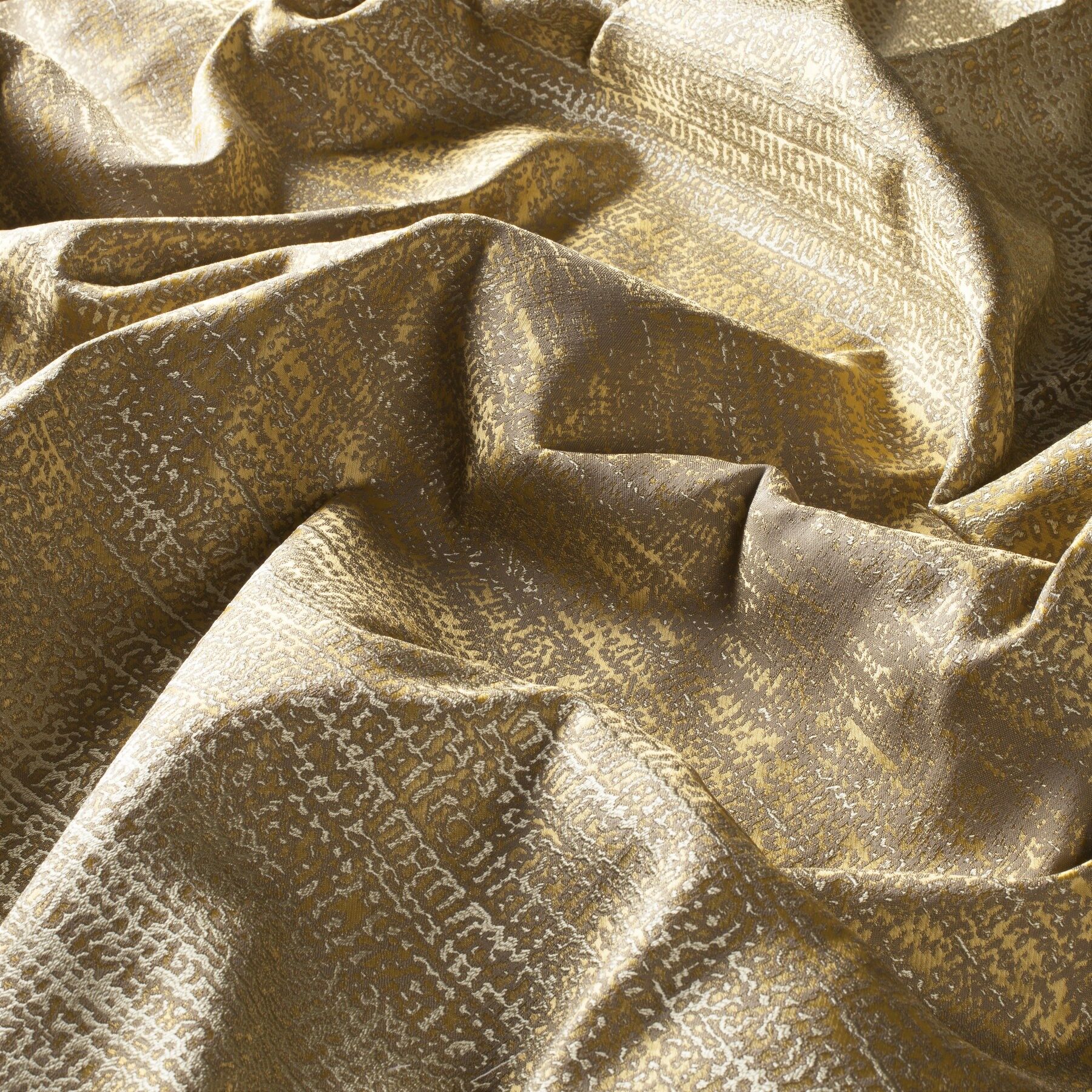 9 7772 030 Funky Jab Vorhangstoff Meterware Gemustert Gold