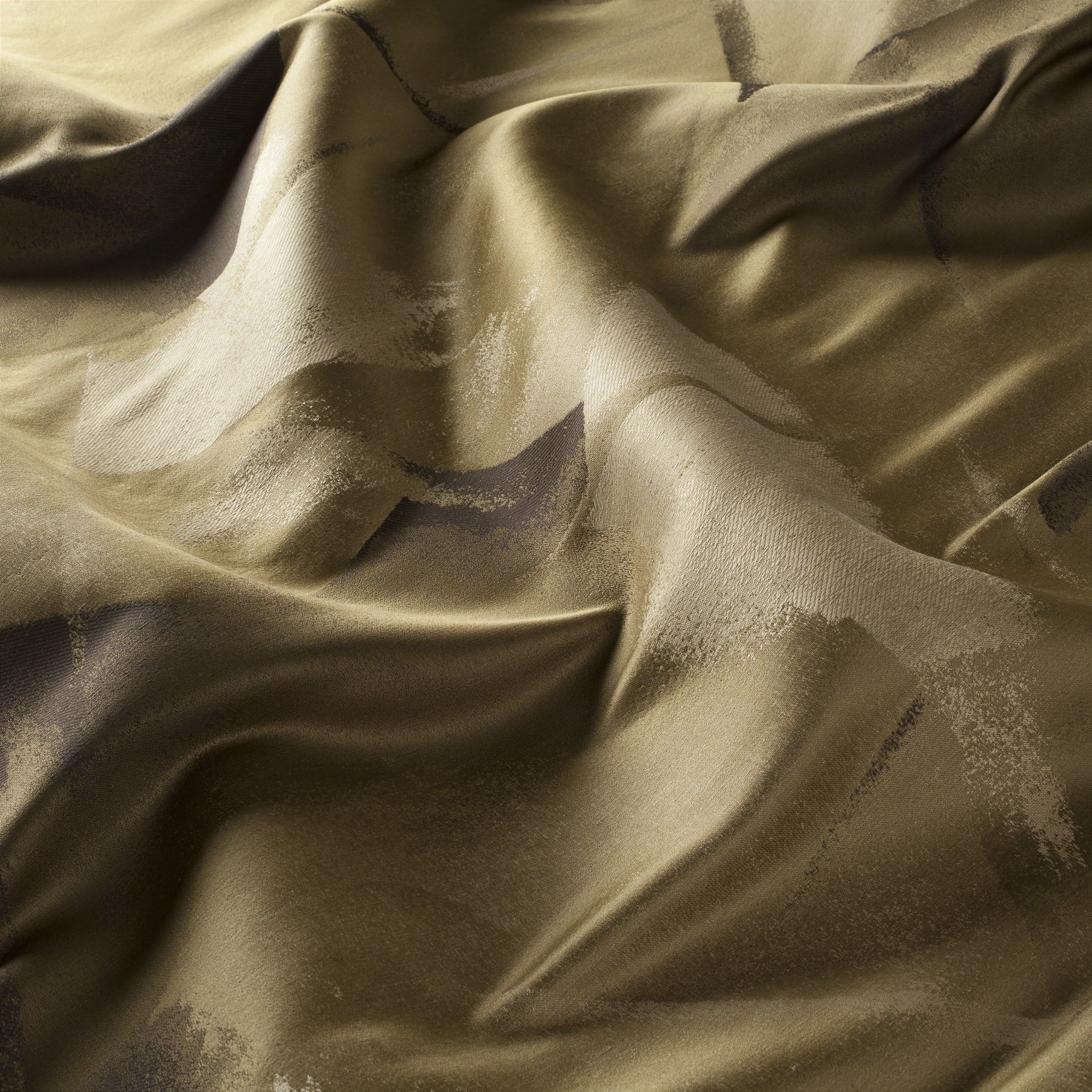 Ja7049 030 Mondrian Exklusive Jab Satin Vorhaenge Gruen Beige Braun