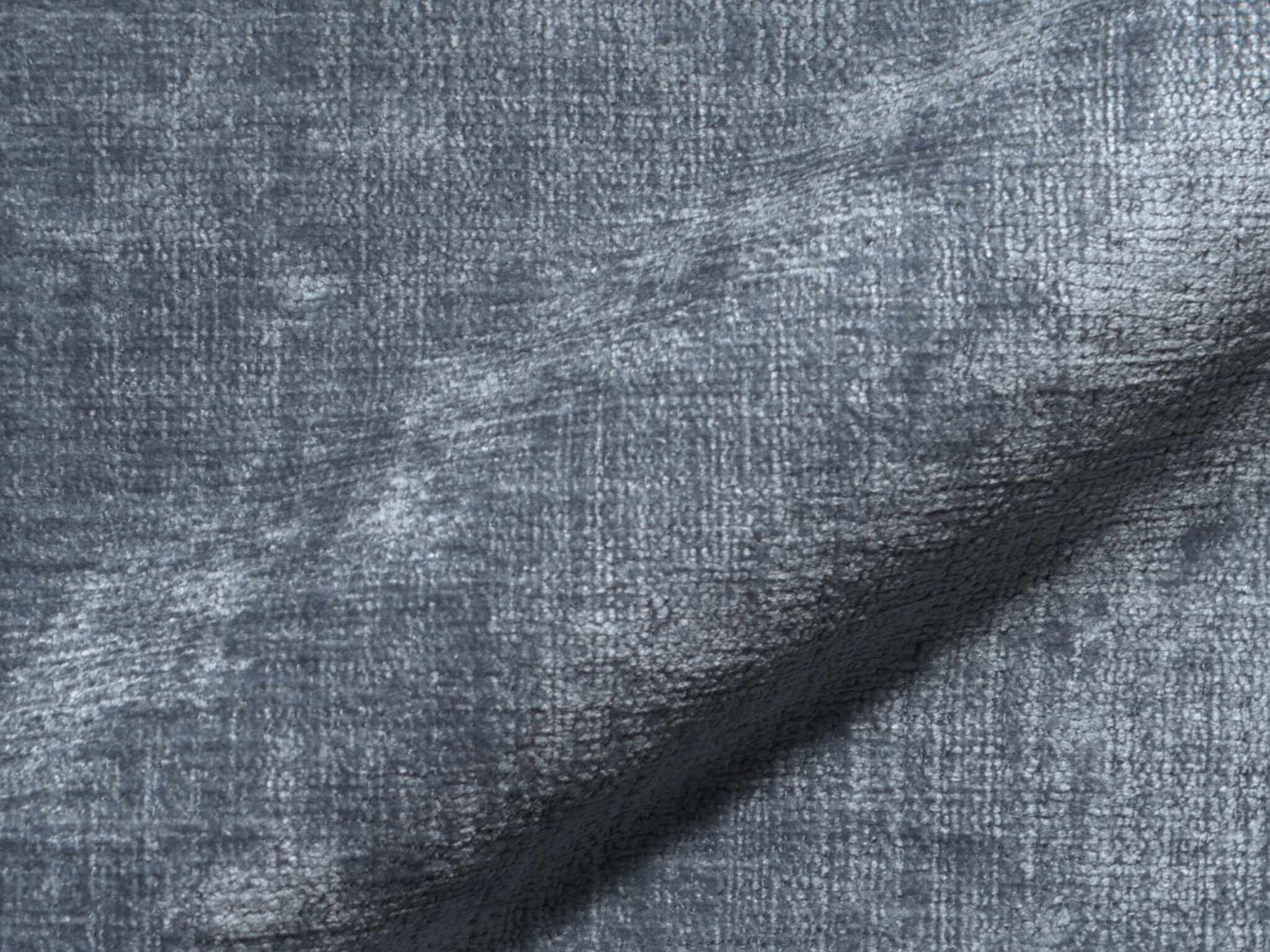 Molino 541 Weicher Chenille Polsterstoff Moebelstoff Hoepke Blau Grau