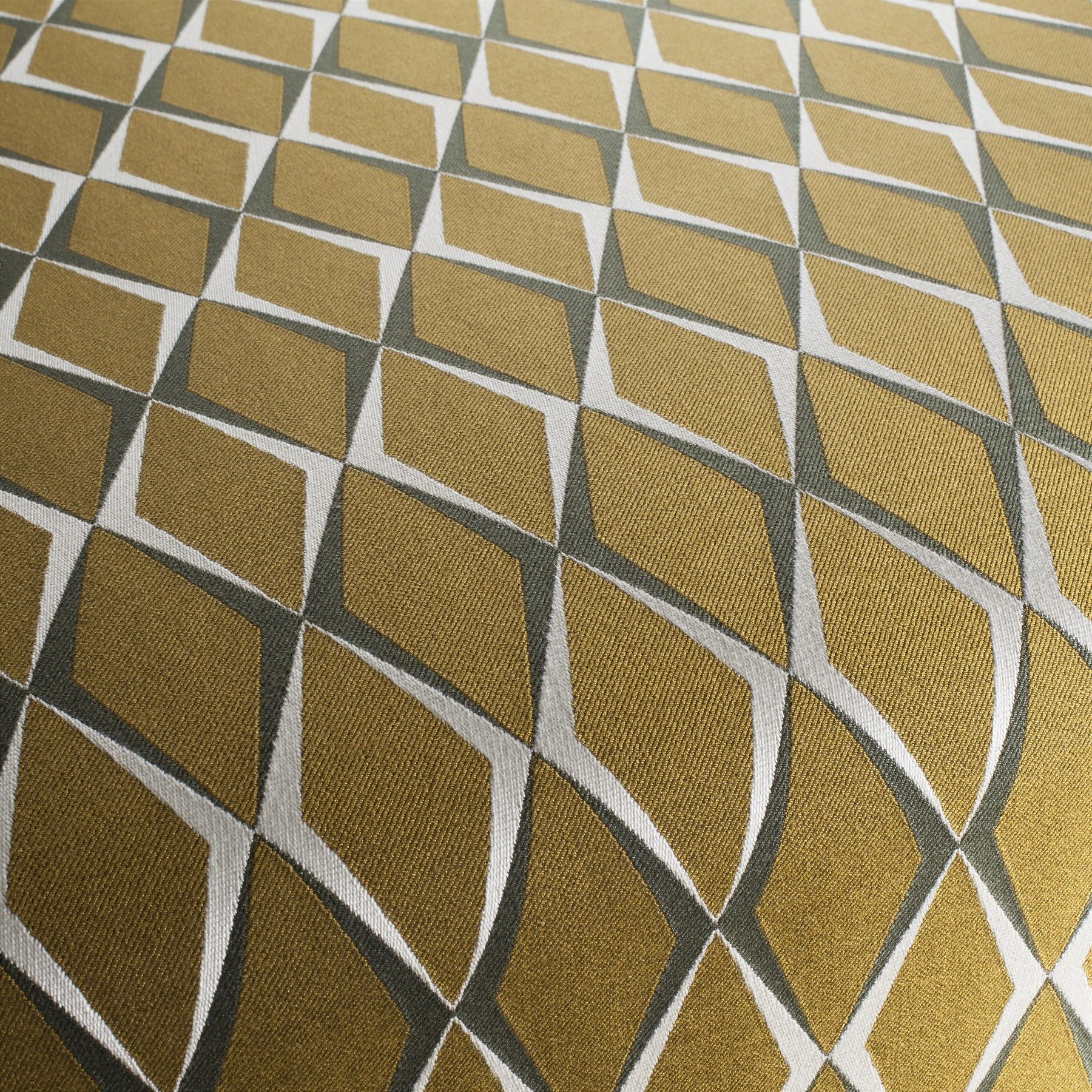 Ca1641 040 Sophistication Gemusterter Polsterstoff Gelb Beige Grau