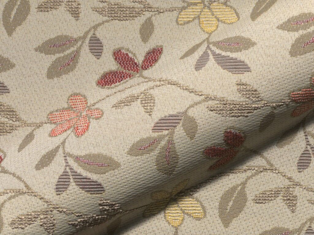 Vineta 172 Hoepke Polsterstoff Meterware Landhausstil Mit Blumenmuster Beige