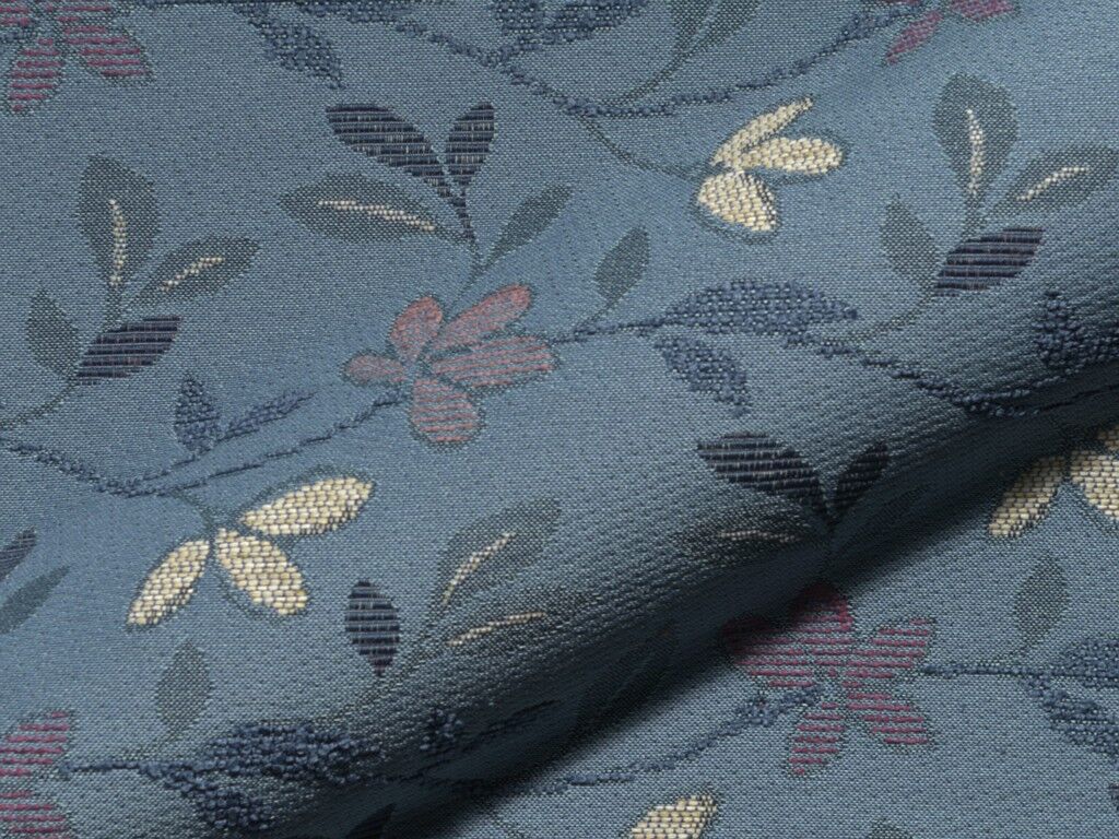 Vineta 176 Hoepke Polsterstoff Meterware Landhausstil Mit Blumenmuster Blau