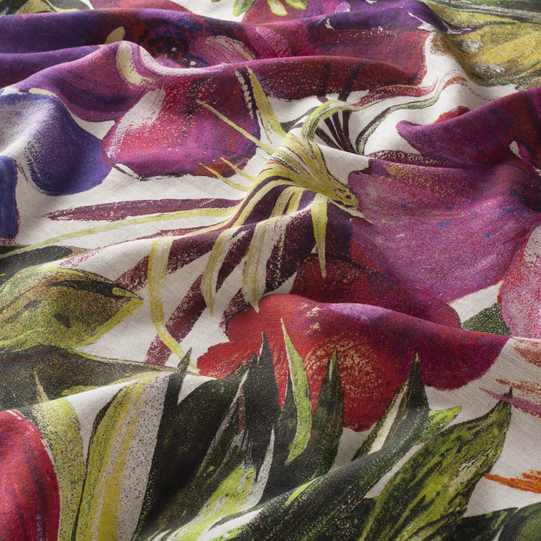 Ch3026 030 Garden Of Eden Jab Vorhangstoff Meterware Mit Blumenmuster Bunt