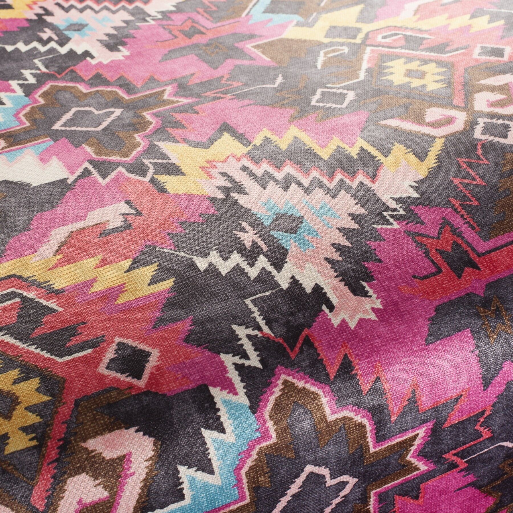 1 8877 060 Mexico Jab Vorhangstoff Meterware Gemustert Pink
