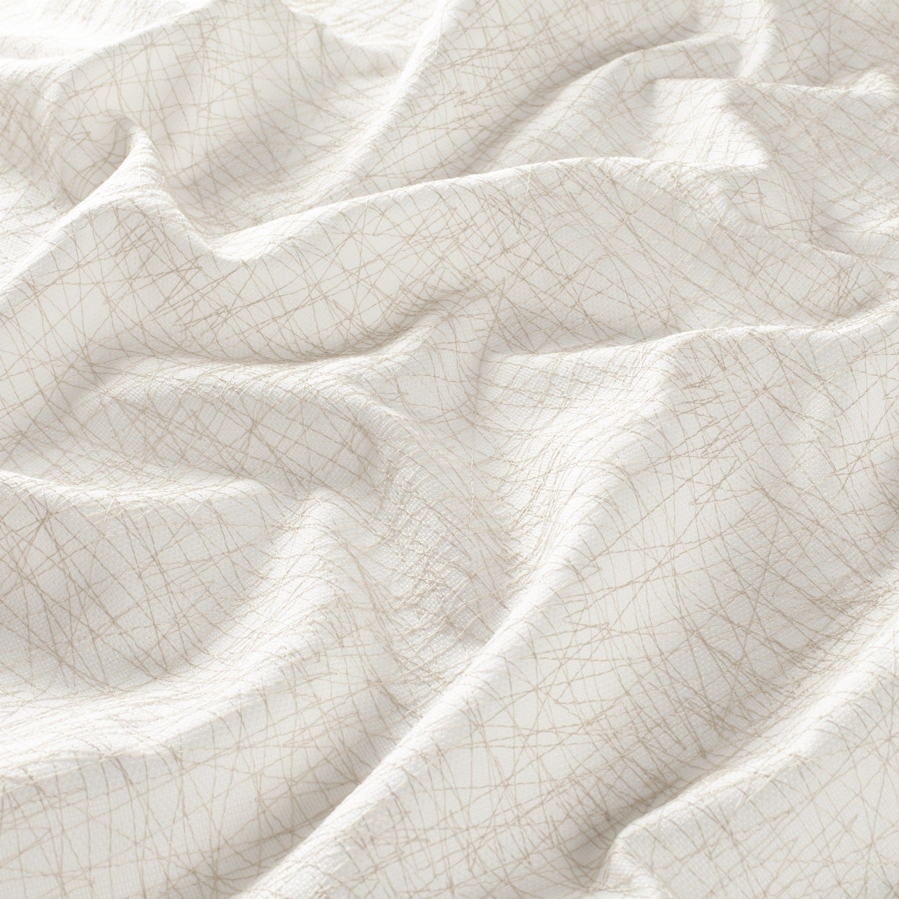8 1906 070 Web Jab Vorhangstoff Meterware Gemustert Weiss Beige