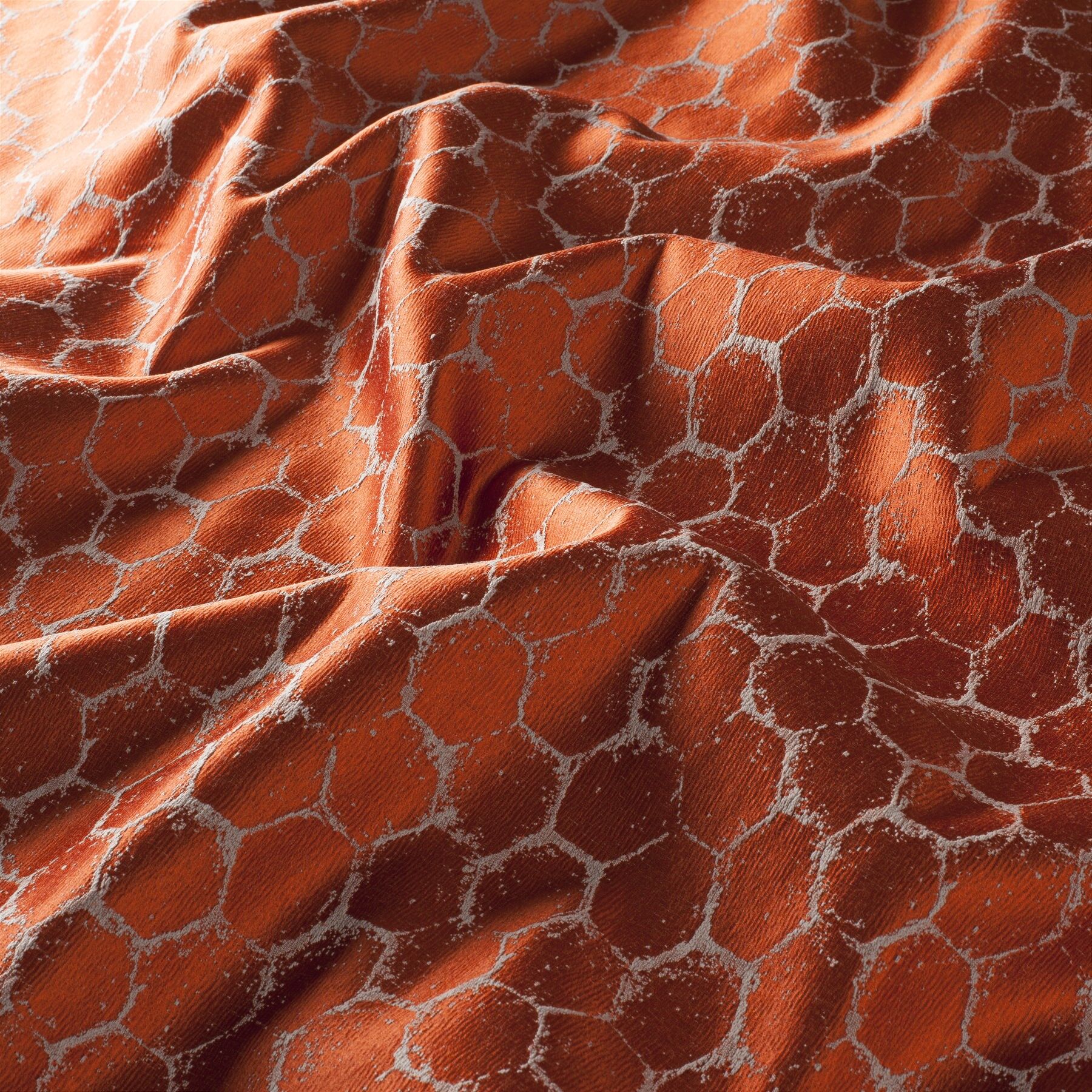 Ca1587 060 Crystallized Jab Vorhangstoff Meterware Gemustert Orange